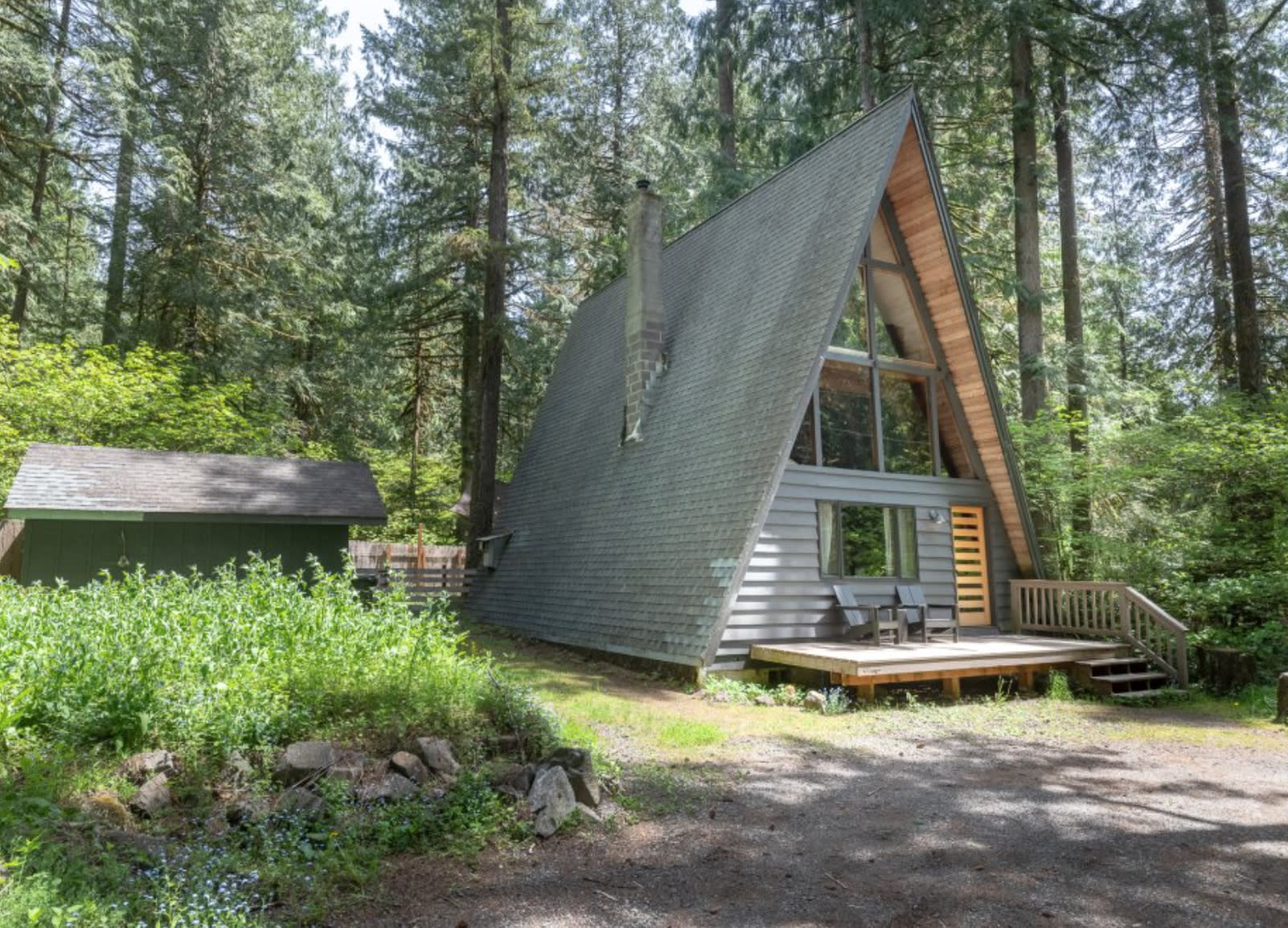 Property Watch: A Lovely Little A-Frame on the Way to Mt. Hood Property Watch: A Lovely Little A-Frame on the Way to Mt. Hood