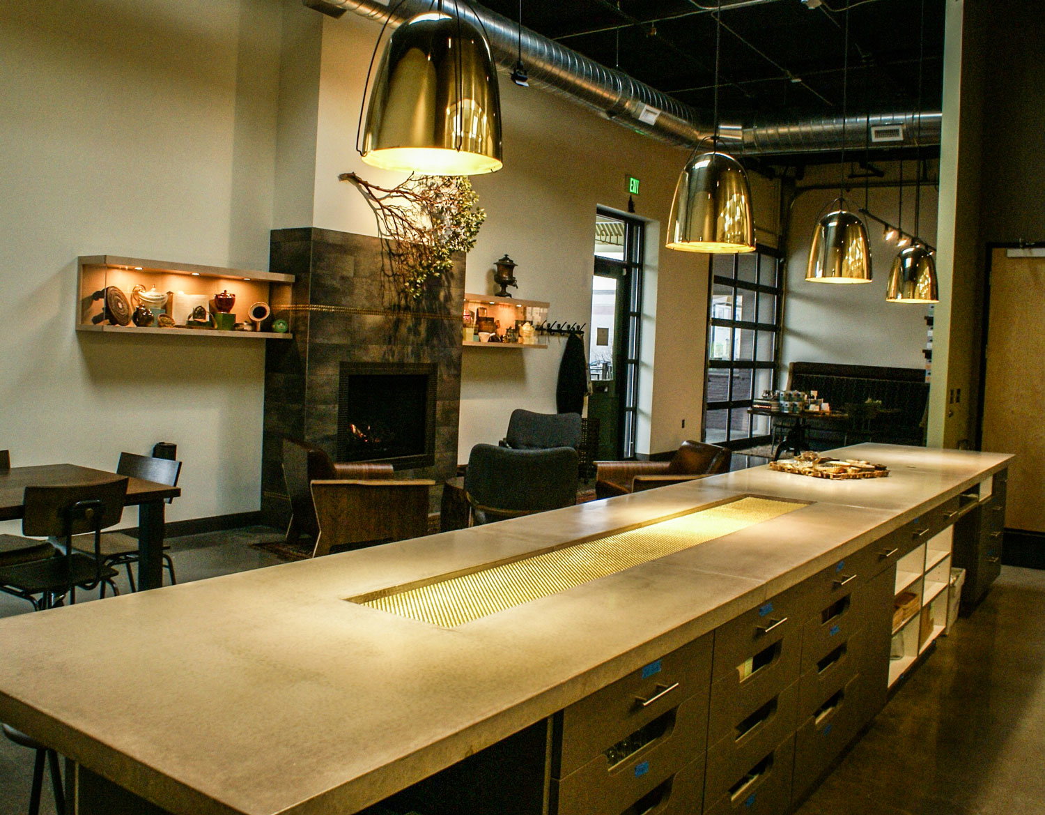 In the tasting room, teas are prepared in the style of a traditional Chinese gong fu ceremony. Eight to ten cups of Oolong are poured over the tray, each with just a 30 second steeping time to reach the pinnacle of flavor and delicacy. “It allows some of the tea to be had and some to be poured out,” says Smith Tea tasting room manger Sara Kaufman. “Traditionally, the tea would be poured out as an offering to a tea pet” (a good luck charm in the world of serious Chinese tea drinking). Photo: Emma Mannheimer