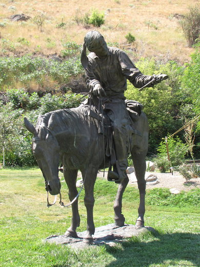 One of David Manuel’s impressive bronze sculptures at Hot Lake.